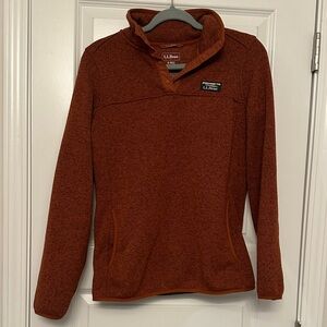 L.L. Bean Women's Cowl Neck Sweater in Deep Rust